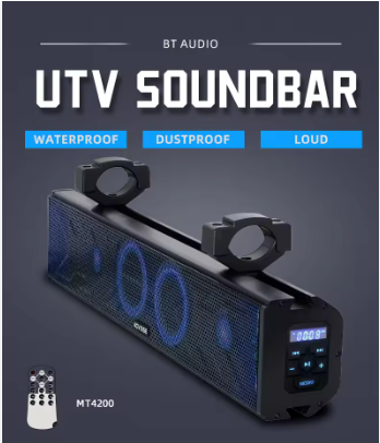 MT4100/MT4200 UTV/ATV Waterproof Soundbar Speaker with Bluetooth Function